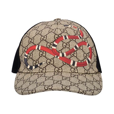 gucci snake cap beige|Gucci kingsnake cap.